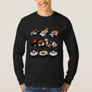 Süßes Panda Sushi Umarmen Maki Liebhaber Lustiges T-Shirt