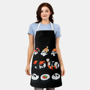 Süßes Panda Sushi Umarmung Maki Liebhaber Lustiges Schürze