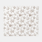 Süßes Papier Fleecedecke (Vorderseite (Horizontal))