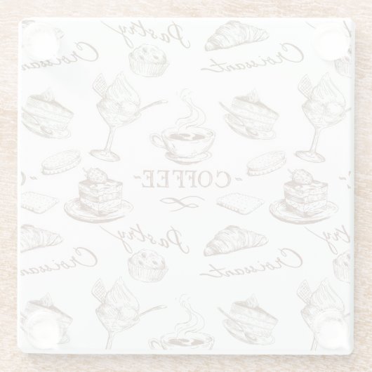 Süßes Papier Glasuntersetzer (Rückseite)