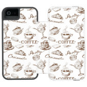 Süßes Papier Incipio iPhone Geldbeutel-Hülle (Folio Geöffnet)