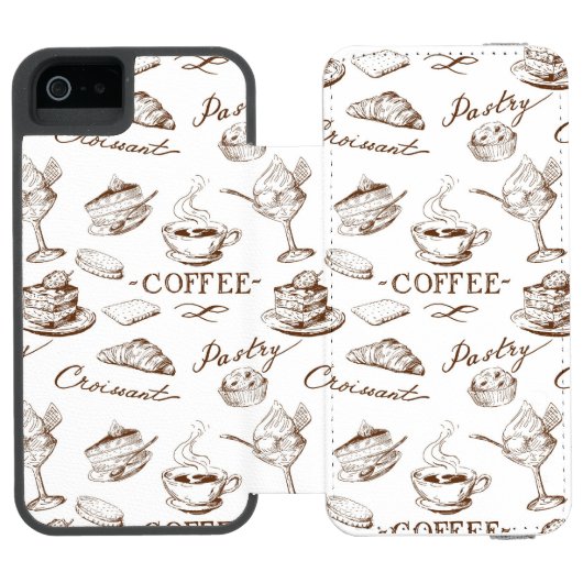 Süßes Papier Incipio iPhone Geldbeutel-Hülle (Folio Geöffnet)