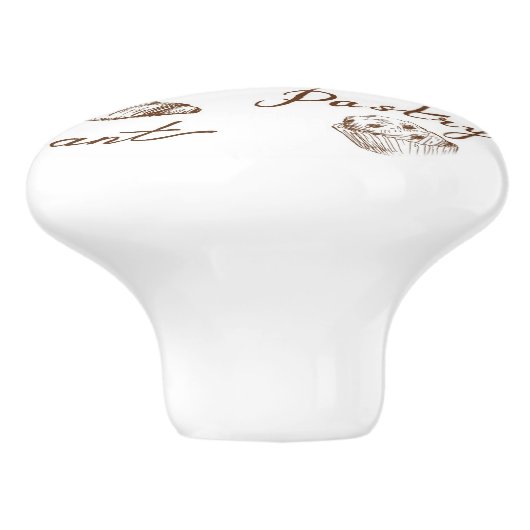 Süßes Papier Keramikknauf (Seitenansicht)