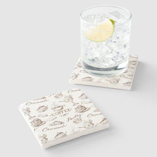 Süßes Papier Steinuntersetzer (Seitenansicht)