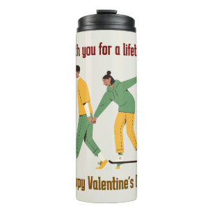 Süßes Pärchen Valentinstag Thermosbecher