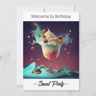 Süßes Party. Originelle Einladung. Save The Date