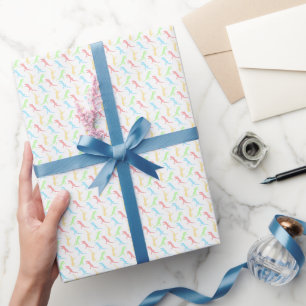 Süßes Pastell-Gecko-Echsen-Nahtlos-Muster Geschenkpapier
