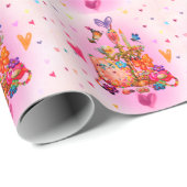 Süßes Pastell Geschenkpapier (Rolleneckpunkt)