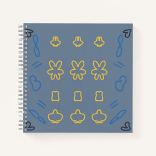 Süßes Pastell-Kawaii-Ästhetik-Minimalist-Muster Notizblock