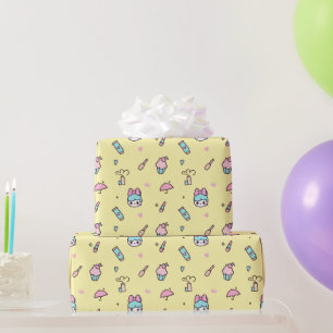 Süßes Pastell Kawaii Gelb Geschenkpapier