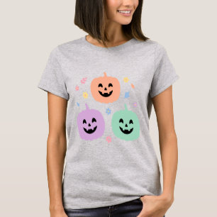 Süßes Pastell-Kürbis-Trio-Halloween-T-Shirt T-Shirt