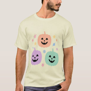 Süßes Pastell-Kürbis-Trio-Halloween-T-Shirt T-Shirt