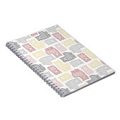 Süßes Pastell-Llama-Puzzle-Muster Notizblock (Rechte Seite)