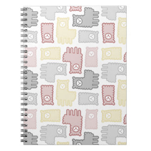 Süßes Pastell-Llama-Puzzle-Muster Notizblock