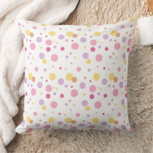 Süßes Pastell-Polka-Punkt-Muster Kissen