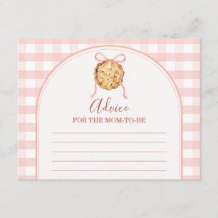 Süßes Pastell-Rosa-Gingham-Rat Für Mama Begleitkarte