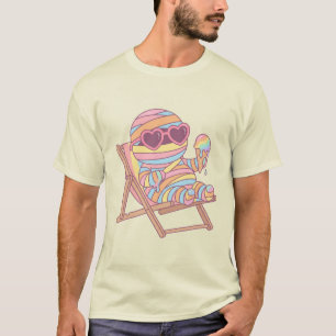 Süßes Pastell-Strand-Mummy-Eis-T-Shirt T-Shirt