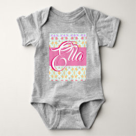 Süßes Pastell und Grau Baby Strampler