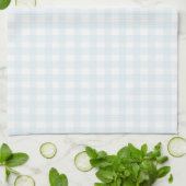 Süßes Pastellblau Gingham Geschirrtuch (Gefaltet)