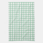 Süßes Pastellgrün Gingham Geschirrtuch (Vertikal)
