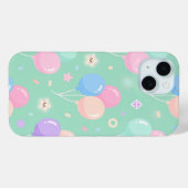 Süßes pastellgrün mit Ballons Case-Mate iPhone Hülle (Rückseite (Horizontal))