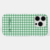 Süßes pastellgrünes Gingham-Muster Case-Mate iPhone Hülle (Rückseite (Horizontal))