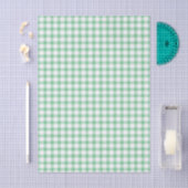 Süßes pastellgrünes Gingham-Muster Seidenpapier (Handwerk)