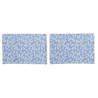 Süßes pastellrosa blaues geometrisches Muster Kissenbezug