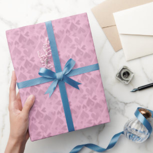 Süßes pastellrosa Herz Muster Mädchenhaft  Geschenkpapier