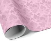 Süßes pastellrosa Herz Muster Mädchenhaft Geschenkpapier (Rolleneckpunkt)