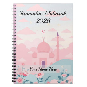 Süßes Pastellrosa Ramadan Notizblock