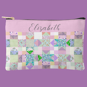 Süßes Patchwork-Quilting-Themenprojekt Zubehörtasche