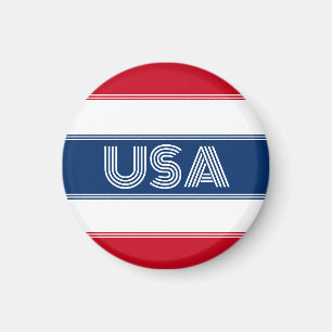Süßes patriotisches USA Amerika Rot Weiß und Blau Magnet