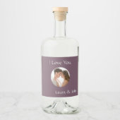 Süßes personalisiertes Etikettenset mit Foto und N Alkoholflaschenetikett (Vorderseite)