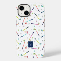 Süßes personalisiertes Monogramm Golf Muster Fraue