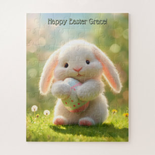 Süßes personalisiertes Osterhasen-Puzzle Puzzle