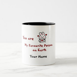 Süßes personalisiertes romantisches Liebesgeschenk Zweifarbige Tasse
