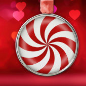 Süßes Pfefferminz Candy Ornament Aus Metall