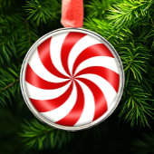 Süßes Pfefferminz Candy Ornament Aus Metall