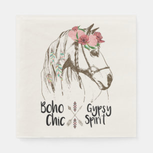 Süßes Pferd Boho Western Land Equestrian Party Serviette