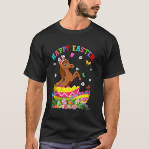 Süßes Pferd Hasenohren Ostereier Ostertag Kinder T-Shirt