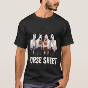 Süßes Pferd Laken Geist Halloween-Kostüm spooky T-Shirt