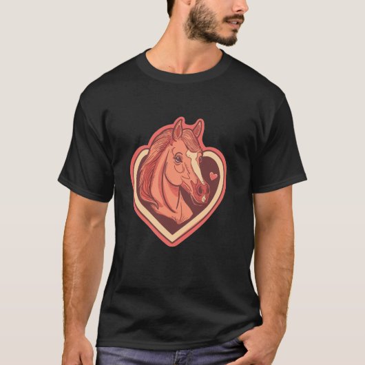 Süßes Pferd mit Herz I Pferd T-Shirt (Vorderseite)
