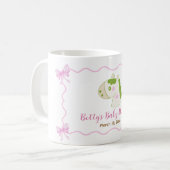 Süßes Pferd Rosa Schleife Personalisierte Mädchen- Kaffeetasse (Vorderseite Links)