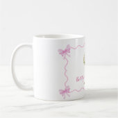 Süßes Pferd Rosa Schleife Personalisierte Mädchen- Kaffeetasse (Links)