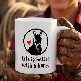 Süßes Pferdeliebhaber-Geschenk Western Cowgirl Rei Kaffeetasse