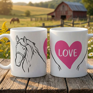 Süßes Pferdeliebhaber-Reiter-Geschenk Western-Cowg Kaffeetasse