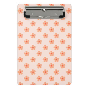 Süßes Pfirsich-Blumenmuster Minimale Florale Ästhe Mini Klemmbrett