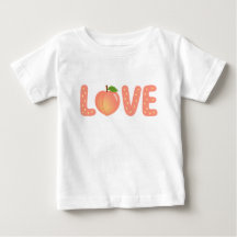 Süßes Pfirsich-LOVE-Kinder-T-Shirt