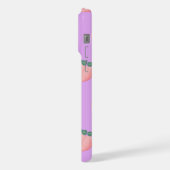Süßes Pfirsich-Muster-iPhone-15-Pro-Max-Case. iPhone Hülle (Linke Seite)